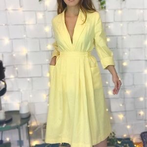 Vintage Pale Yellow Skirt Suit Set